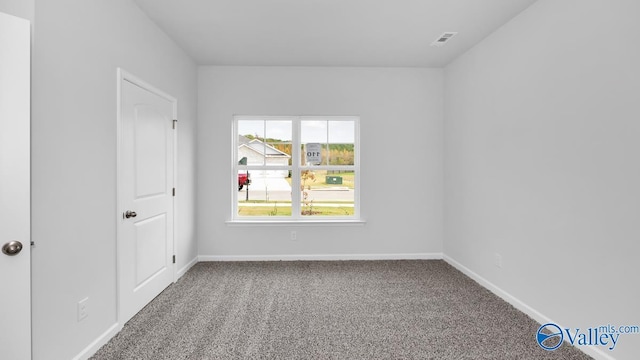 view of carpeted empty room