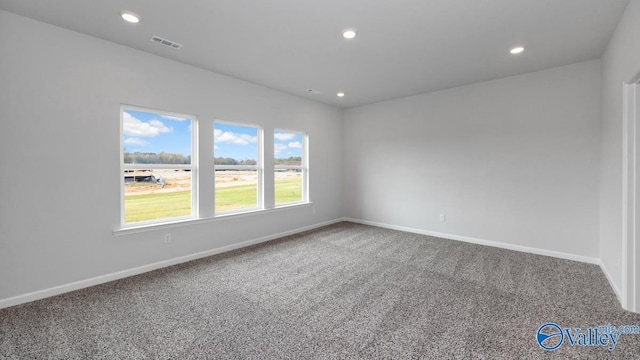 view of carpeted spare room