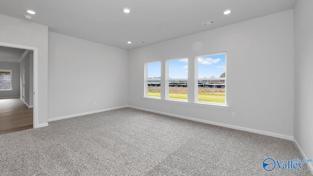 spare room with carpet flooring