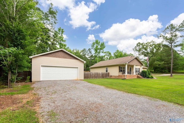 7110 New Bethel Rd, Hokes Bluff, AL 35903 - ranch-style house featuring a detached garage