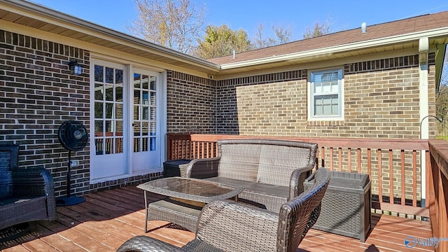 deck featuring an outdoor hangout area