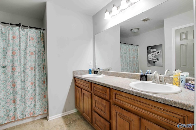 bathroom with vanity