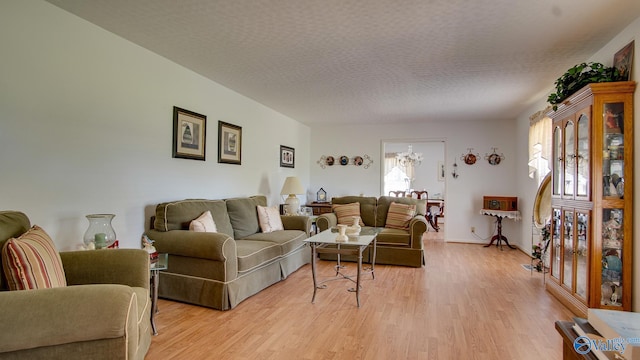 living room featuring light wood finished floors