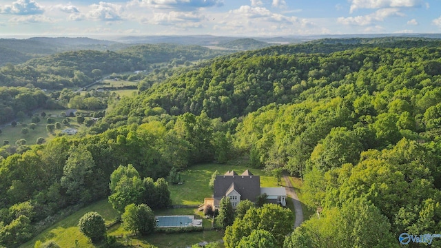 aerial view with a view of trees