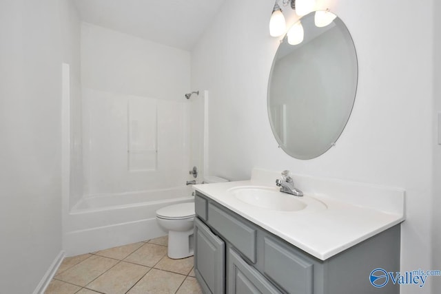 119 Cannes Dr, Brownsboro, AL 35741 - bathroom with vanity, tub / shower combination, and tile patterned flooring