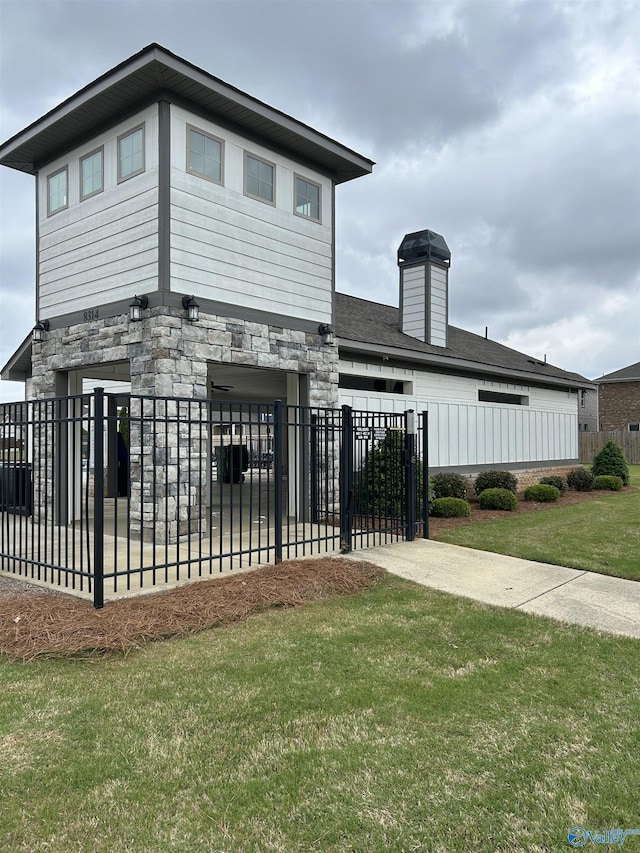 7607 NW Ashor Dr, Huntsville, AL 35806 - view of front of house with stone siding