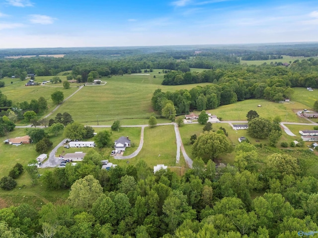 bird's eye view featuring a rural view