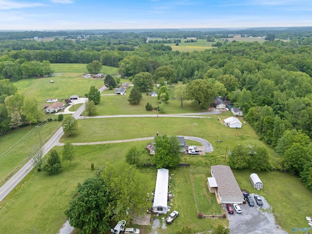 drone / aerial view featuring a rural view