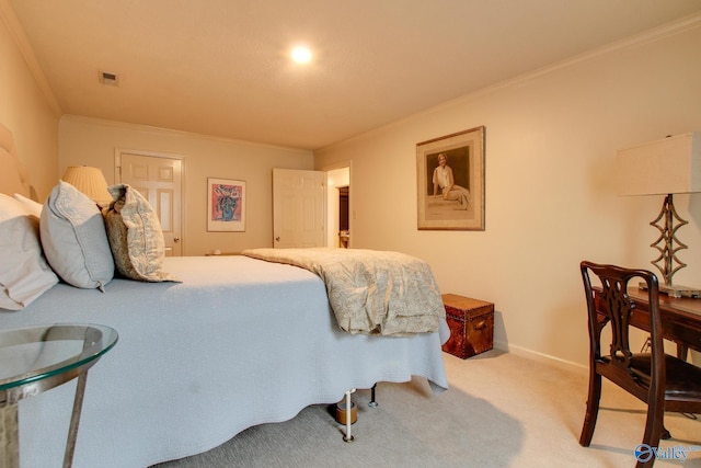 1625 River Bend Pl SE, Decatur, AL 35601 - bedroom featuring crown molding, carpet, and baseboards