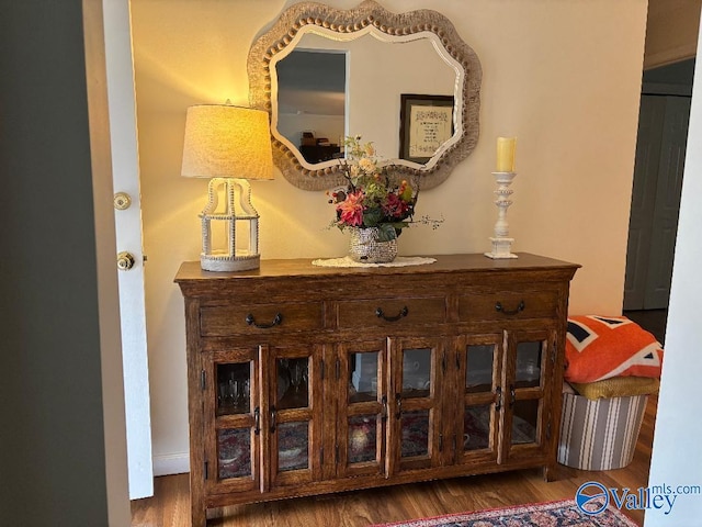 room details featuring hardwood / wood-style floors