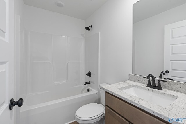 193 Chesire Cove Ln, New Market, AL 35761 - bathroom with shower / bathtub combination, toilet, and vanity