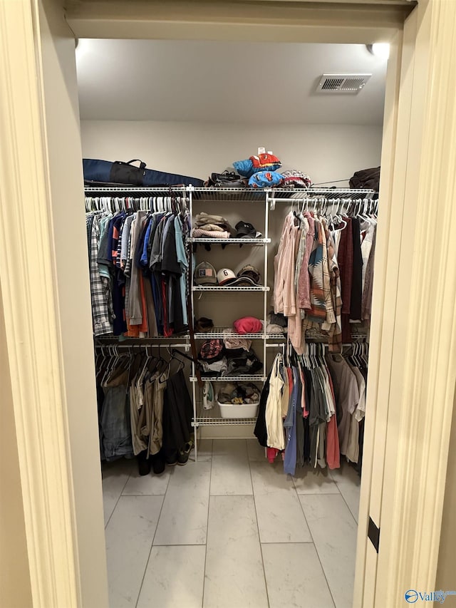 view of walk in closet