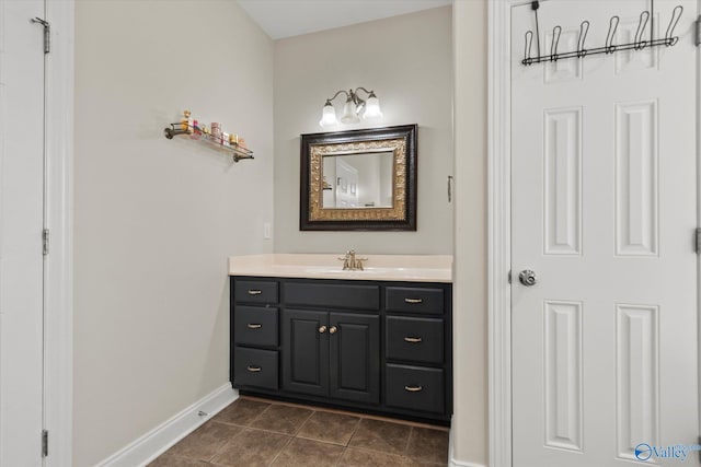208 Honor Way, Madison, AL 35758 - bathroom with vanity, baseboards, and tile patterned floors