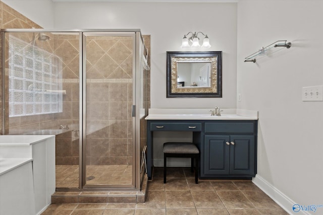208 Honor Way, Madison, AL 35758 - full bath with vanity, a stall shower, and baseboards