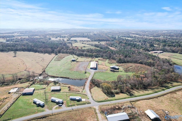 bird's eye view featuring a rural view