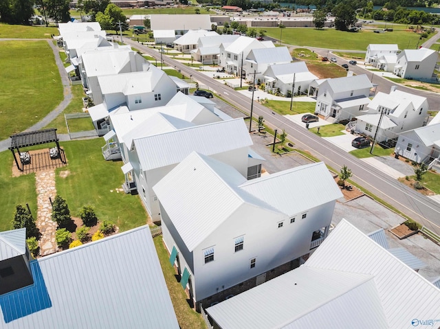 aerial view with a residential view