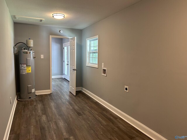 utility room with water heater