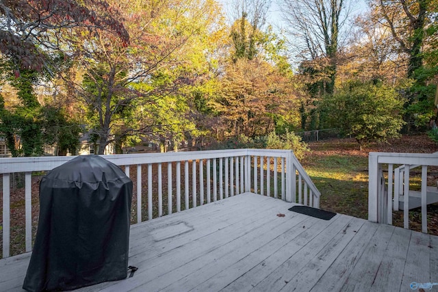 deck with grilling area