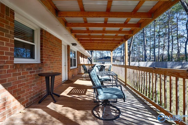 view of wooden terrace