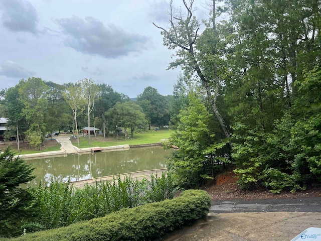 view of property's community with a water view