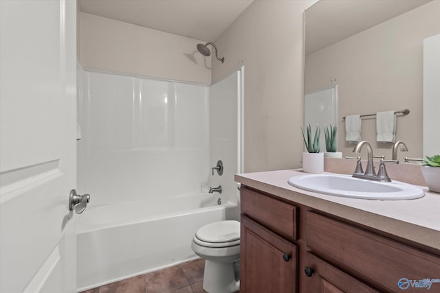 5008 Montauk Trl, Owens Cross Roads, AL 35763 - bathroom featuring vanity, shower / tub combination, and toilet