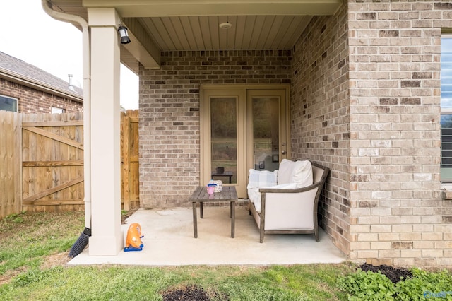 view of patio / terrace with fence