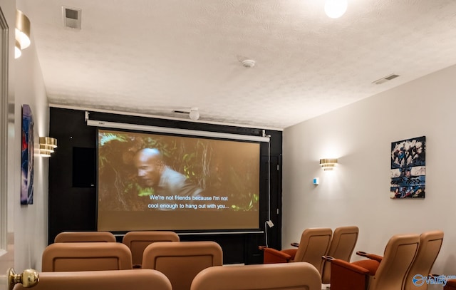 cinema with a textured ceiling