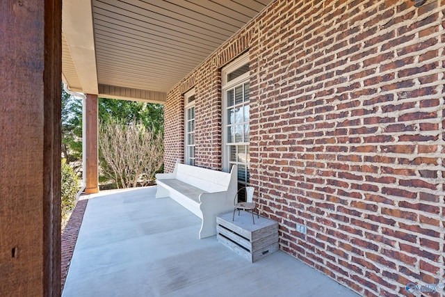 view of patio featuring covered porch