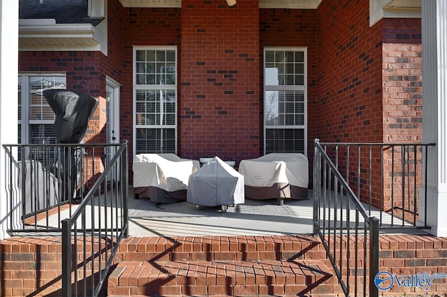 view of patio featuring area for grilling