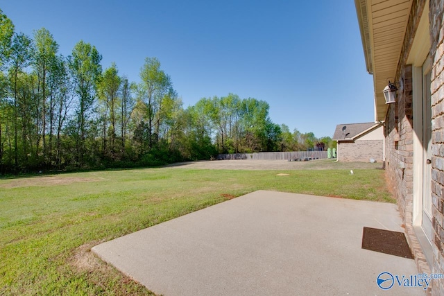 view of yard with a patio