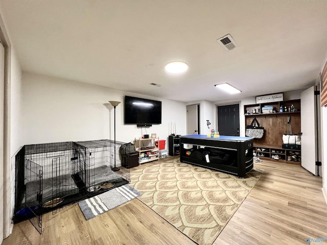 229 Crawford Rd, Scottsboro, AL 35769 - recreation room with visible vents and light wood-style flooring
