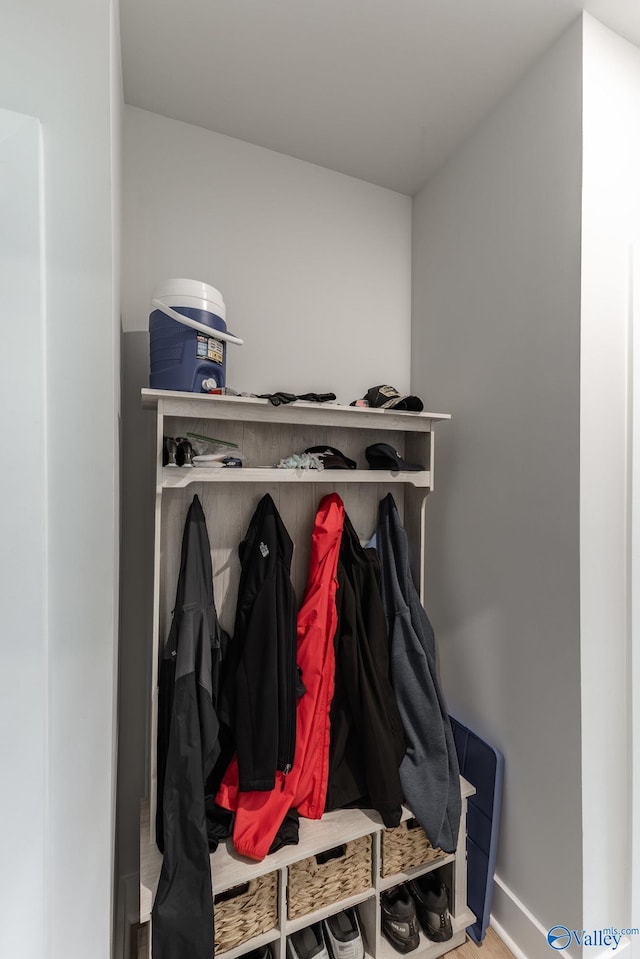 mudroom with baseboards