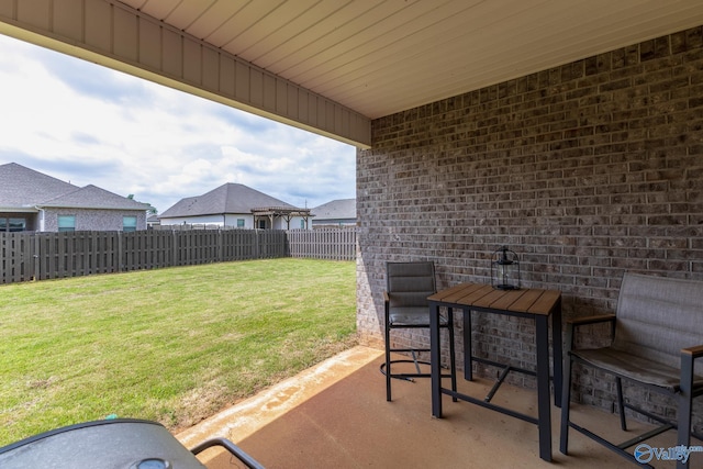 view of patio / terrace featuring a fenced backyard