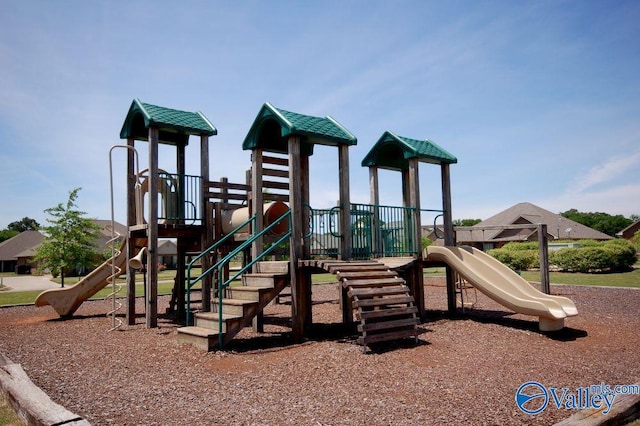 view of community jungle gym