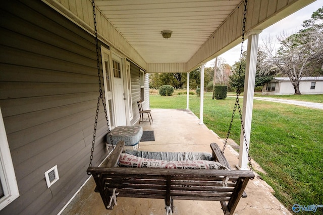 view of patio with covered porch