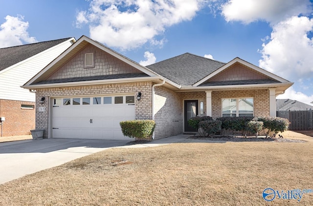 view of front facade with a garage