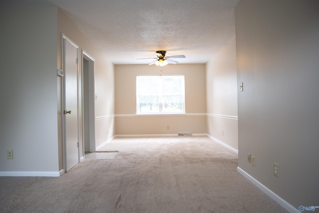 8206 SE Willowbrook Cir Unit B, Huntsville, AL 35802 - carpeted spare room with ceiling fan and a textured ceiling