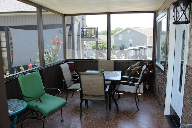 view of sunroom