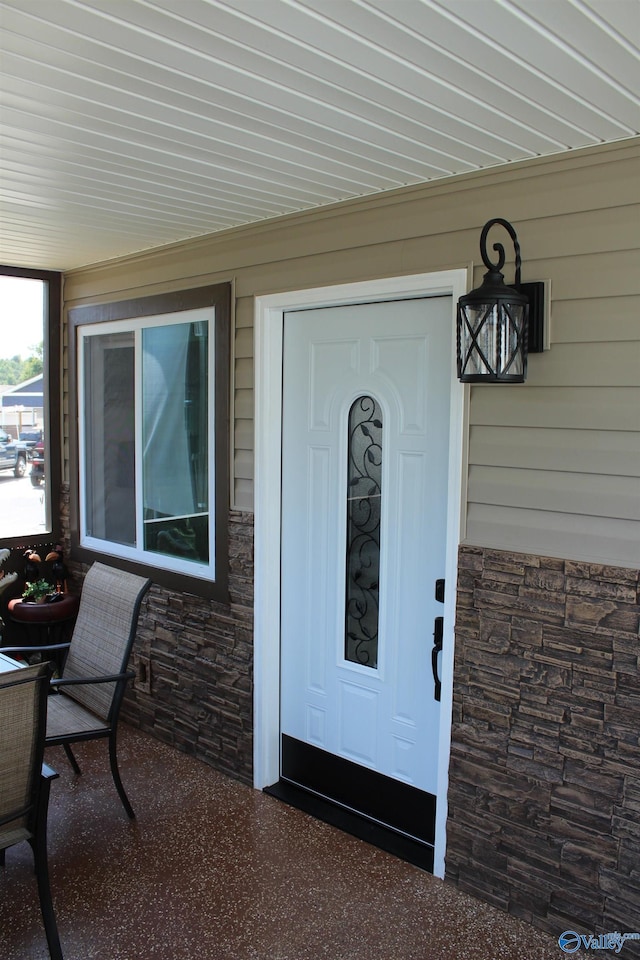 view of doorway to property