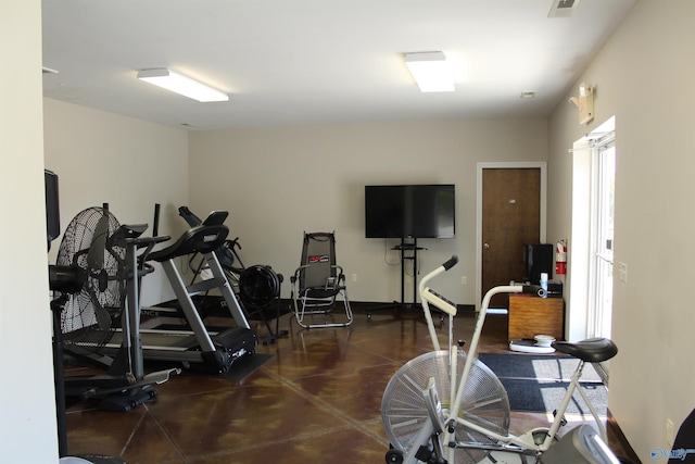 view of workout area