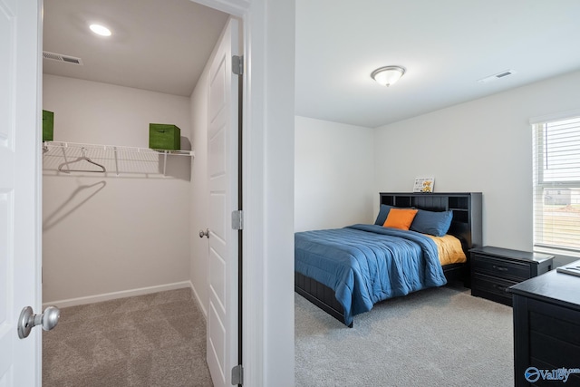 view of carpeted bedroom