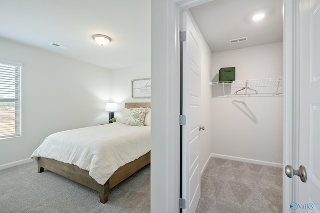 view of carpeted bedroom