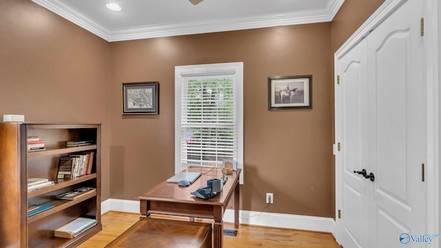 44 Jeff St, Scottsboro, AL 35769 - office featuring light wood-style floors and ornamental molding