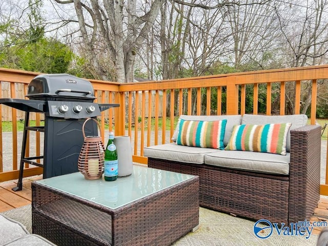 deck with outdoor lounge area