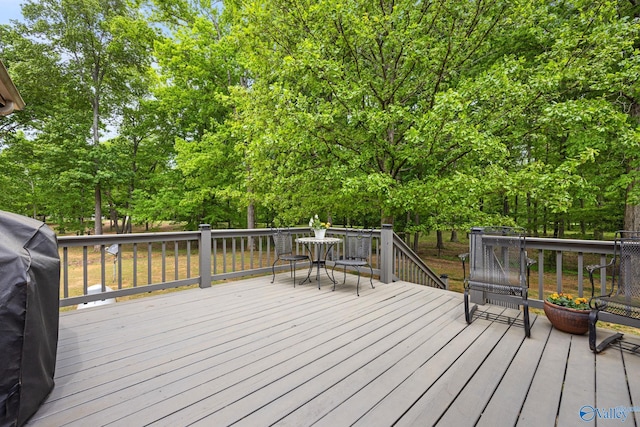 view of wooden deck