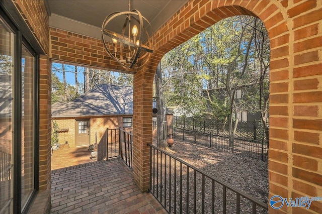 view of patio / terrace with fence