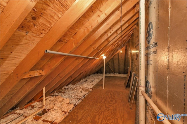 view of attic