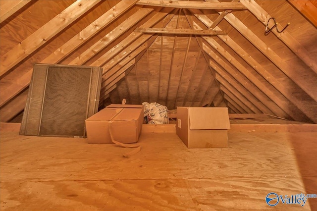 view of attic