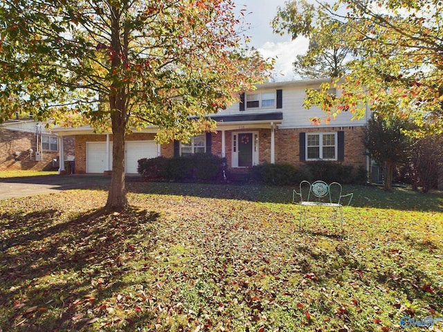 view of property with a garage