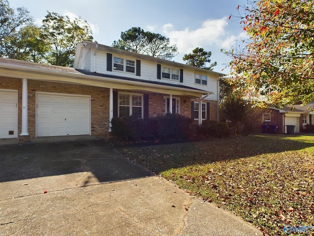 view of front facade with a garage